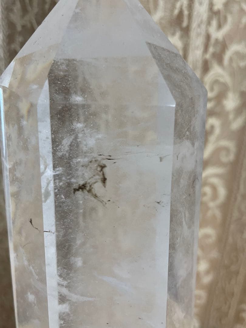 特大　水晶　ポイント　六角柱　約37cm 2、9kg