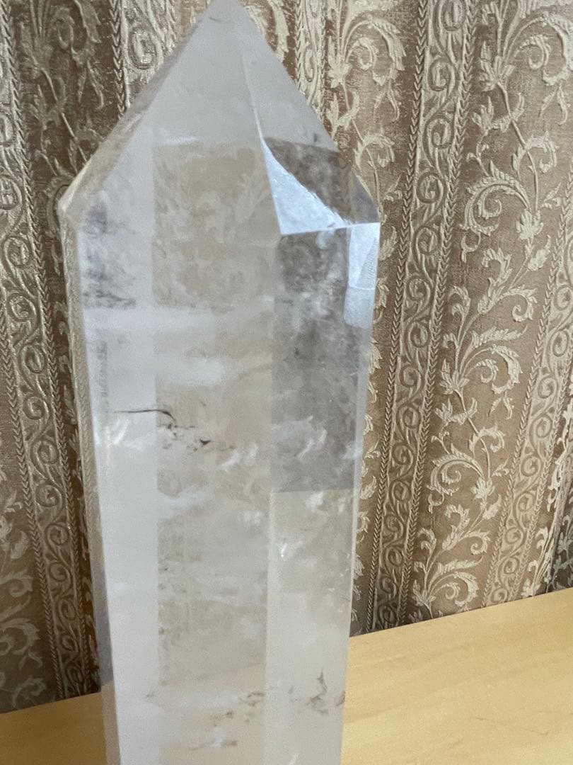 特大　水晶　ポイント　六角柱　約37cm 2、9kg