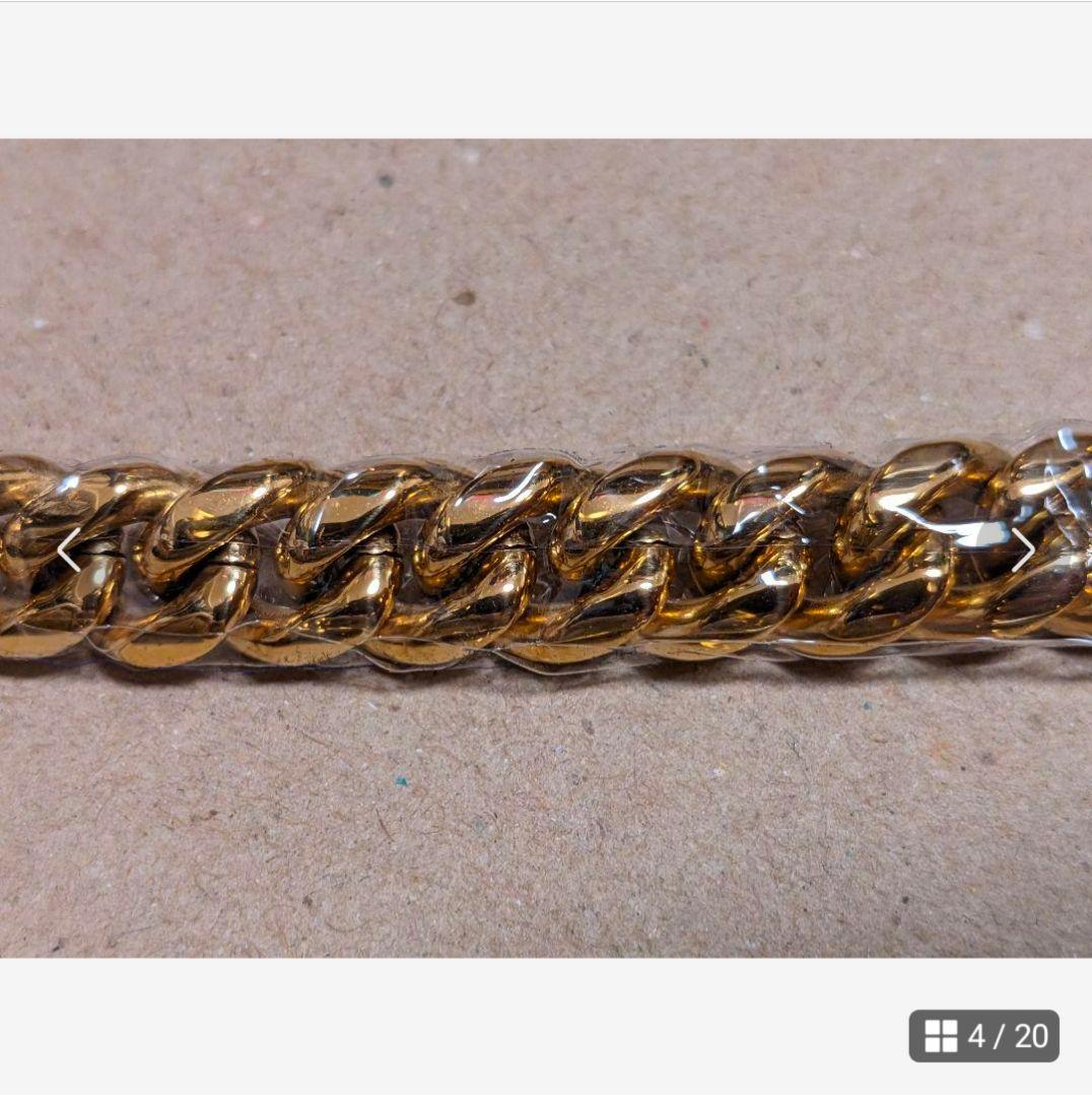 10mm 60cm 金ネックレス 18kゴールド ダブルセーフティ新品　弐