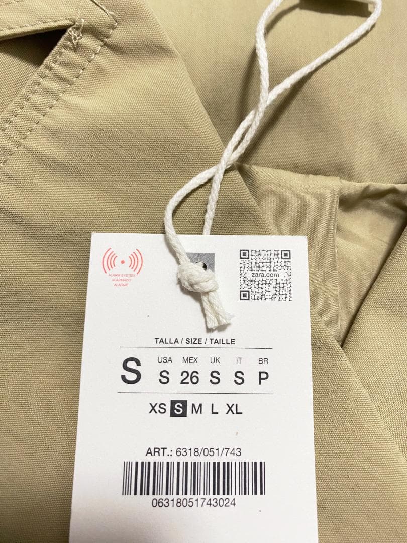 ZARA ショートトレンチコート ショルダーパッド付き S