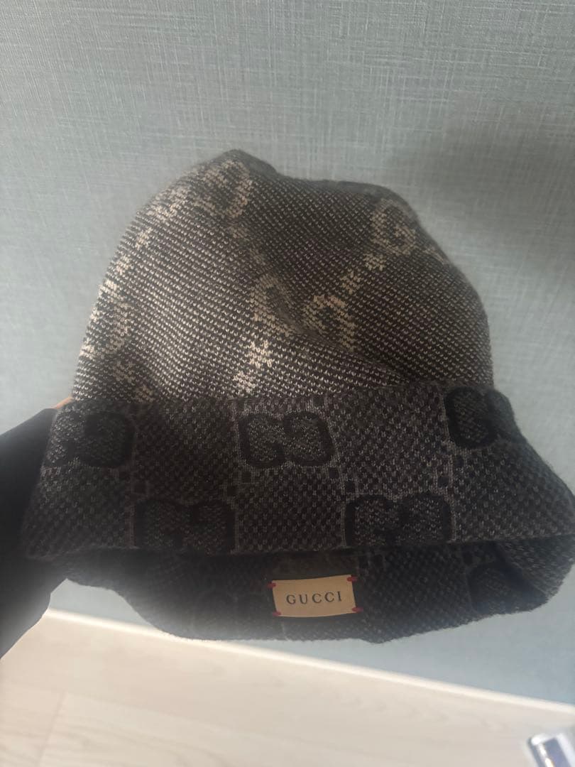 GUCCI GGロゴ ビーニー ブラウン