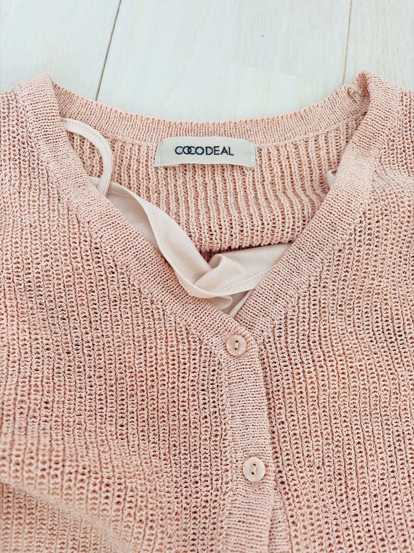 cocodeal ラッフルキャミニットセット ピンク　一回着用