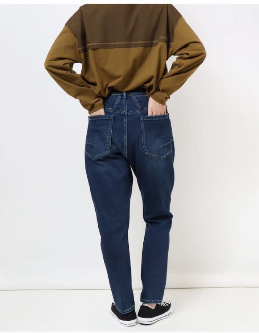 完売カラー　Cafetty カフェッティ 裏起毛 サルエルスキニー デニム
