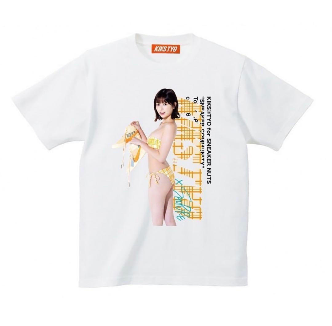 【未使用】冴木柚葉×KIKS TYO コラボTシャツ 　サイズＬ　ホワイト