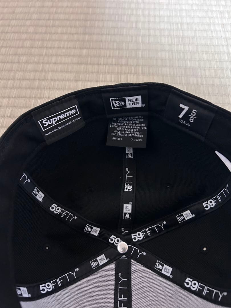帽子 Supreme x Swarovski S Logo \"Black\"