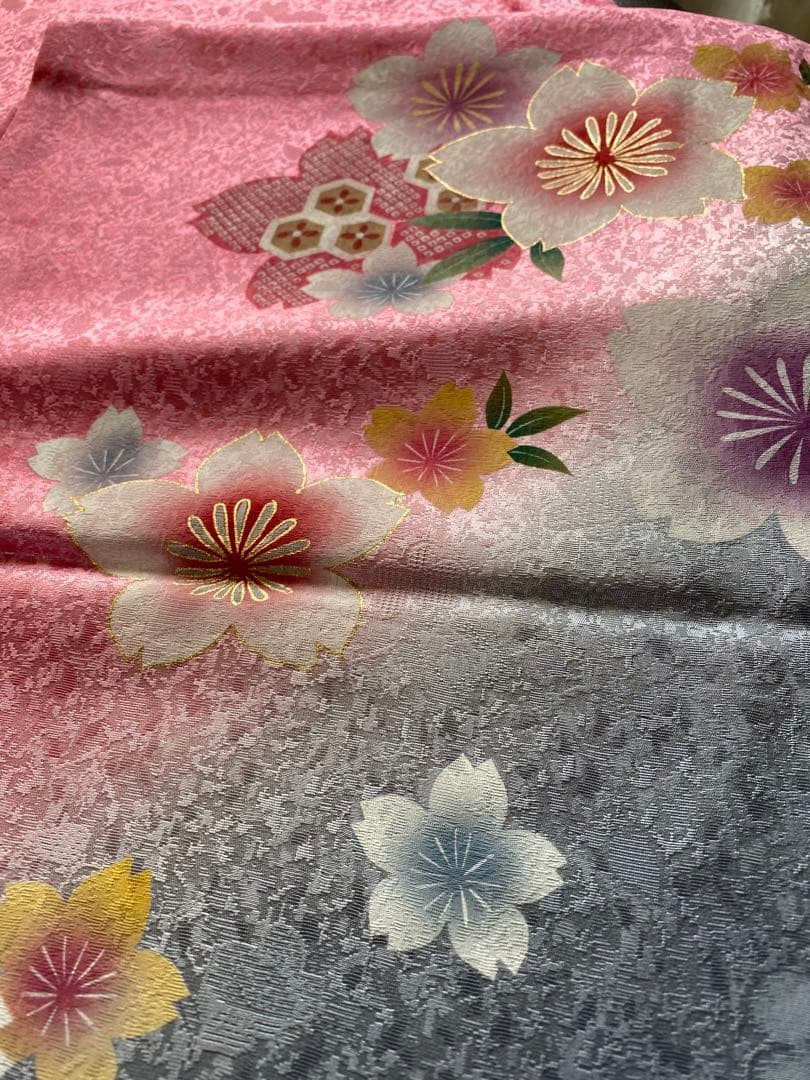 二部式振り袖　ピンク　桜
