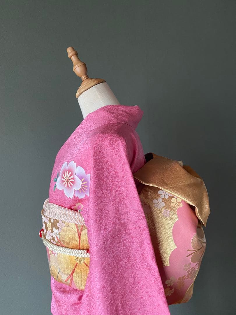 二部式振り袖　ピンク　桜
