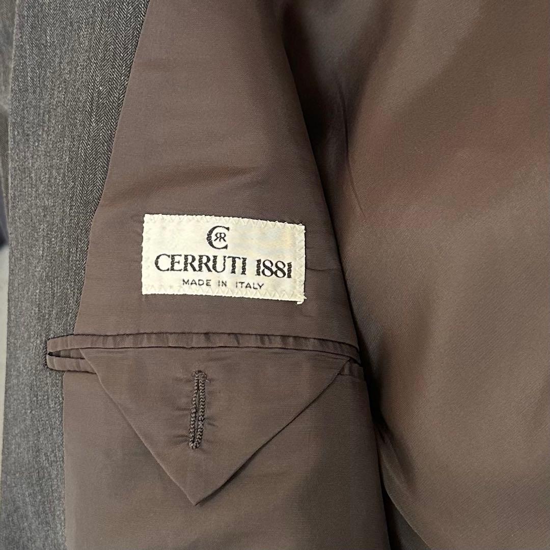 イタリア製 CERRUTI ダブル テーラードジャケット チャコールグレー48