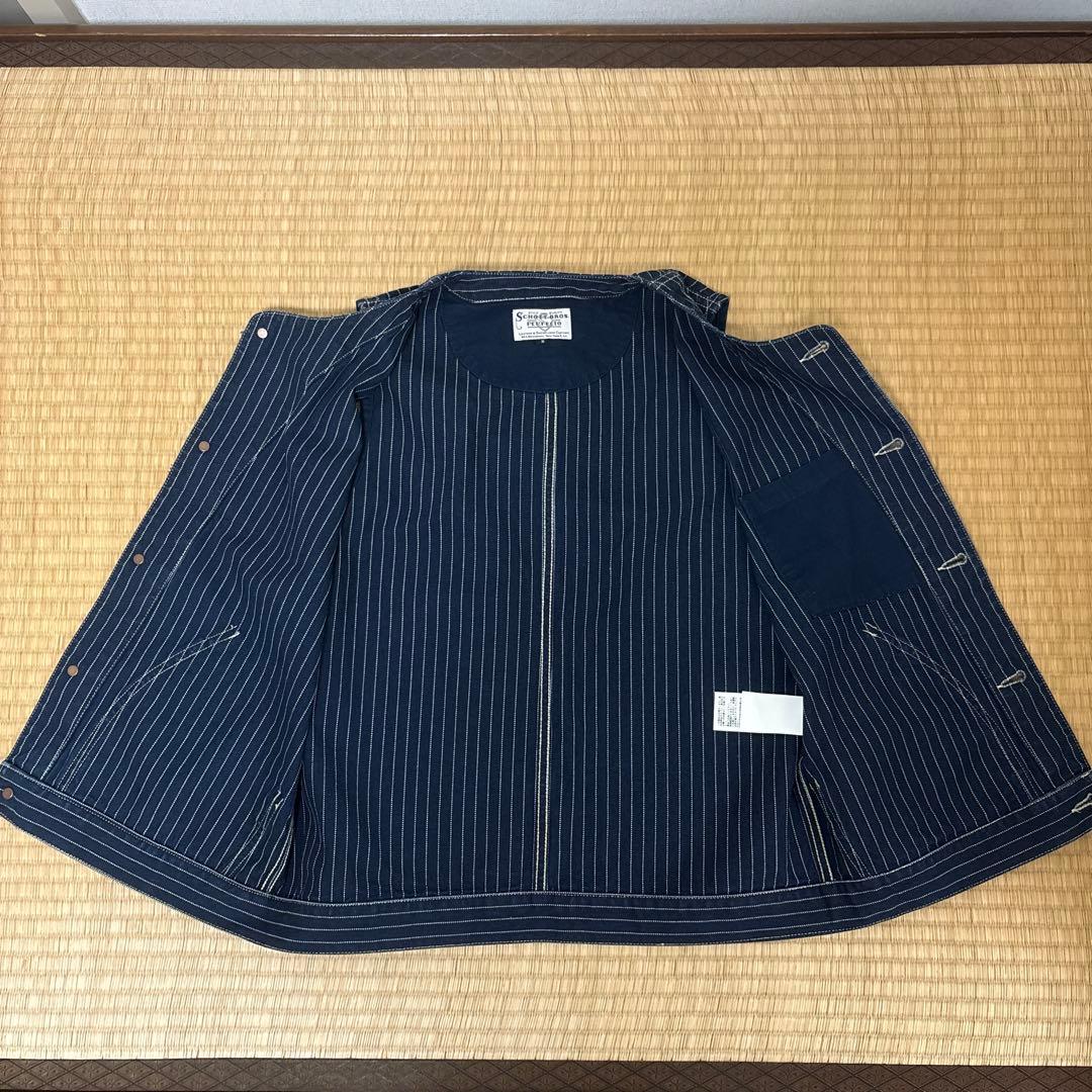 Schott ヒッコリーベスト　ネイビー