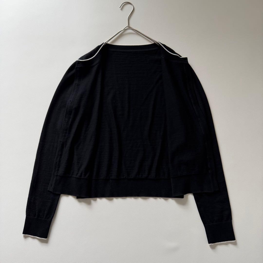 美品✨FOXEY フォクシー ウール100％ カーディガン ブラック 40