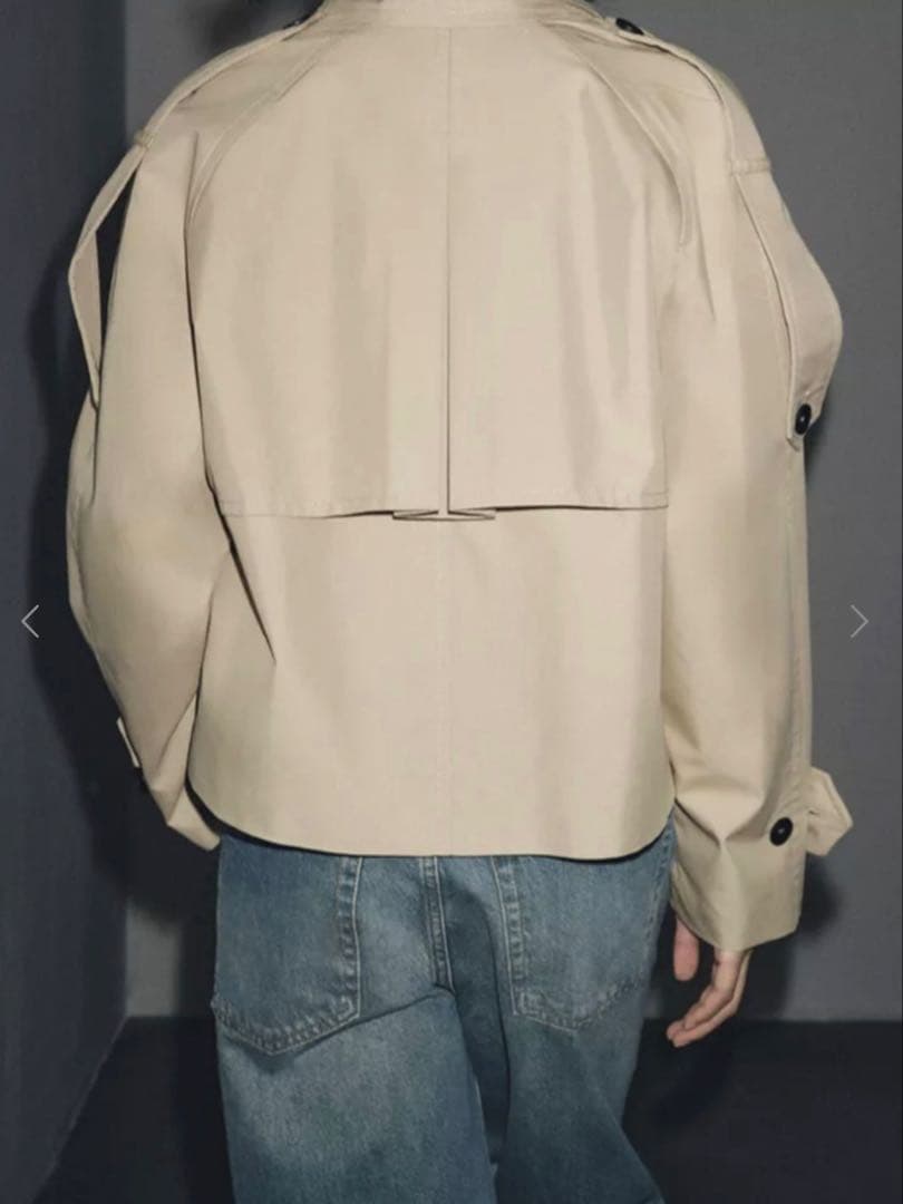 【ZARA】新品タグ付き ZW ショート撥水加工 トレンチコート