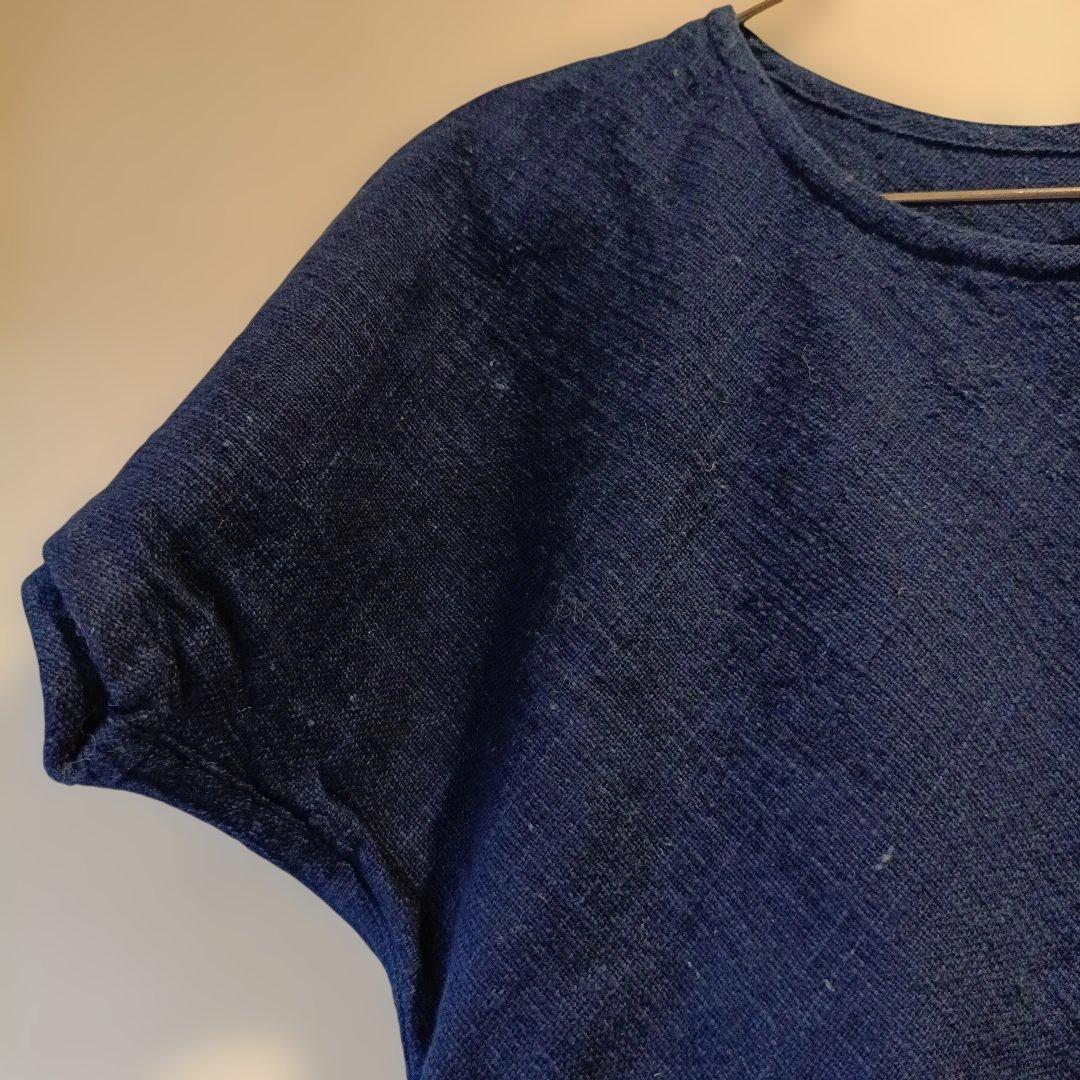 うさとの服　usatto　半袖カットソー　藍染