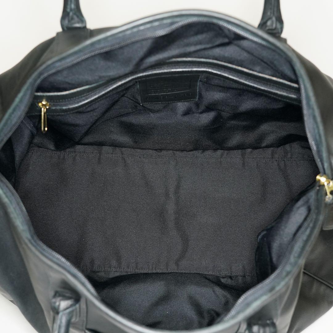 美品 COACH ボストンバッグ 2way 大容量 レザー BLACK