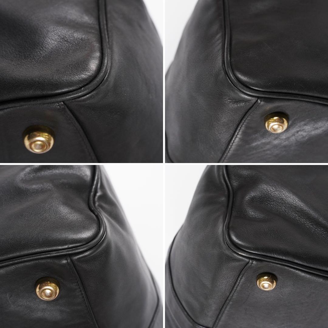 美品 COACH ボストンバッグ 2way 大容量 レザー BLACK