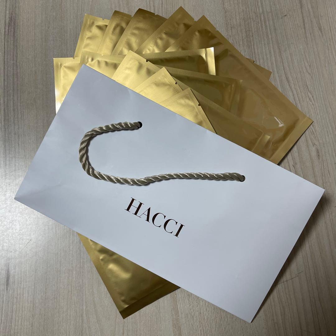 【新品未使用】HACCI シートマスク 32ml 10枚セット　ギフトバック付き