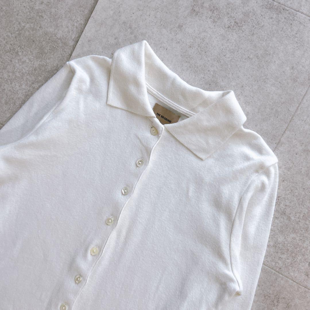 美品✨ THE SHISHIKUI シシクイ ポロシャツ ニット 長袖 白 S