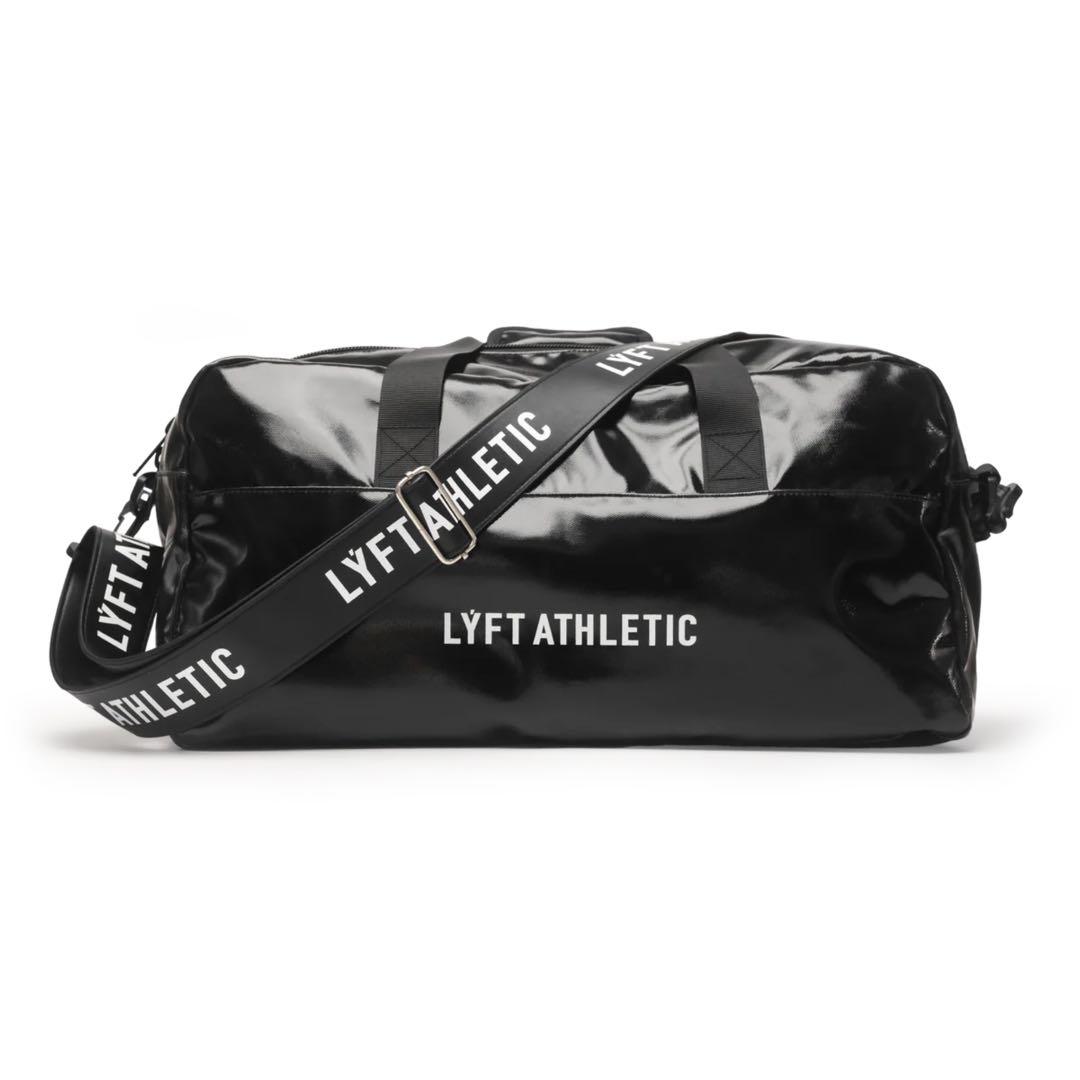 LÝFT 2WAY ENAMEL DUFFLE BAG - BLACK バッグ