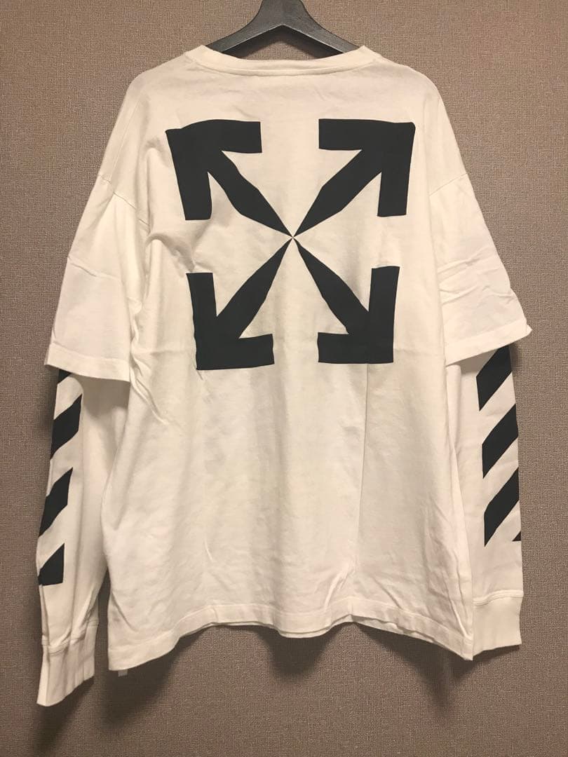 ✨美品OFF-WHITE モナリザプリント ✖️バックプリントロングTシャツ　白