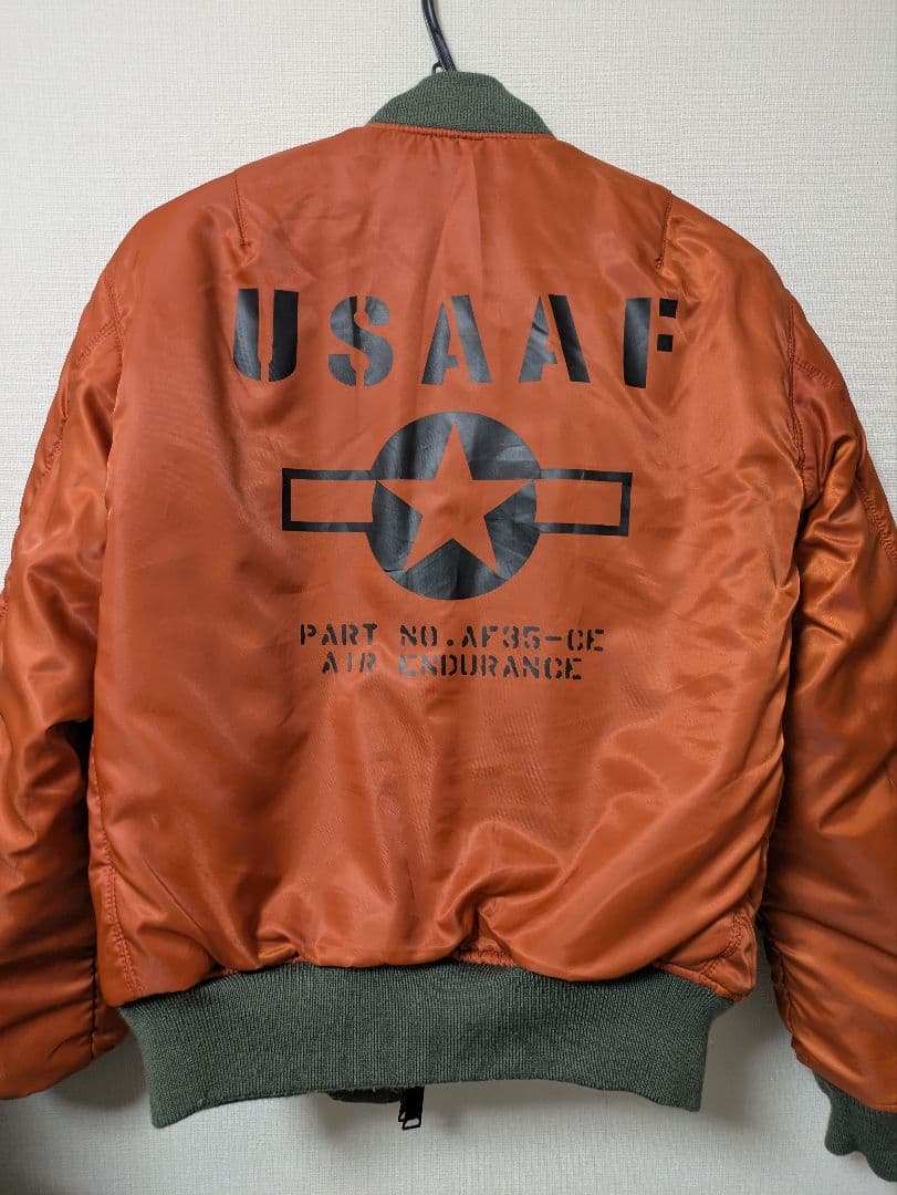 MA-1 フライトジャケット グレー オレンジ　リバーシブル
