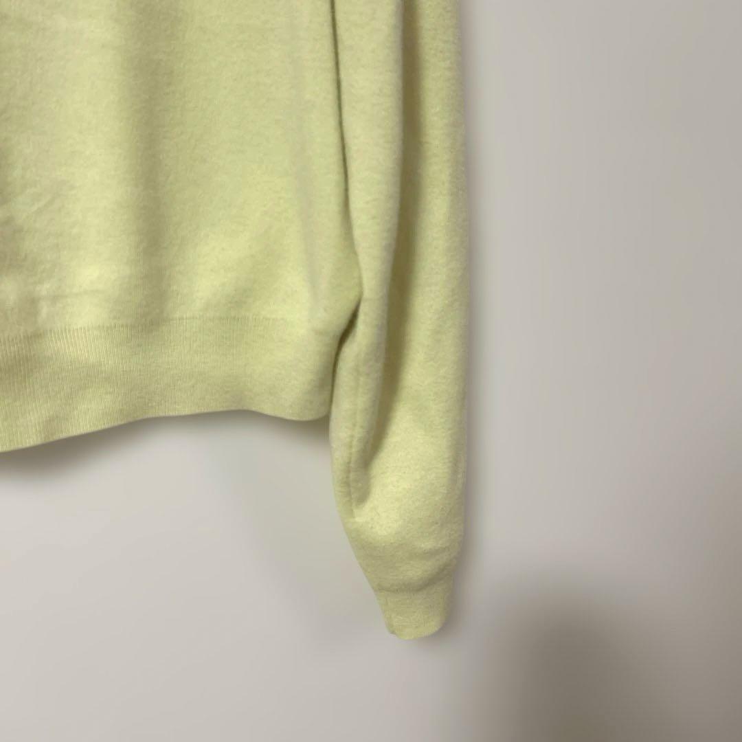 【完売品】CABaN コットンカシミヤ クルーネックカーディガン S イエロー