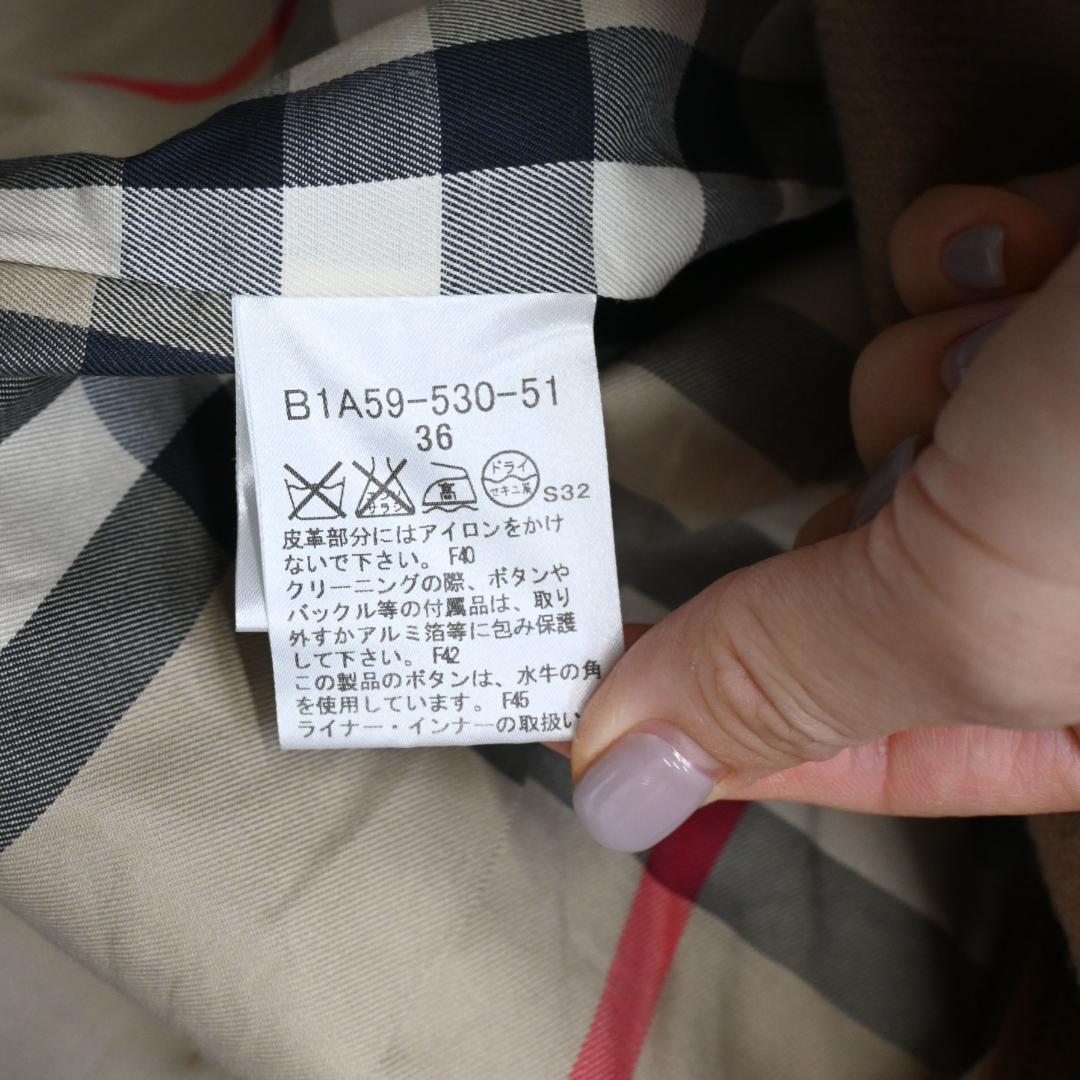 48481★年 バーバリーロンドン ショートトレンチコート ノバチェック”