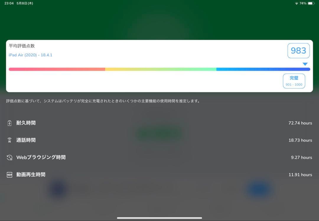 iPad Air Wi-Fi 64GB - グリーン（第4世代）　美品