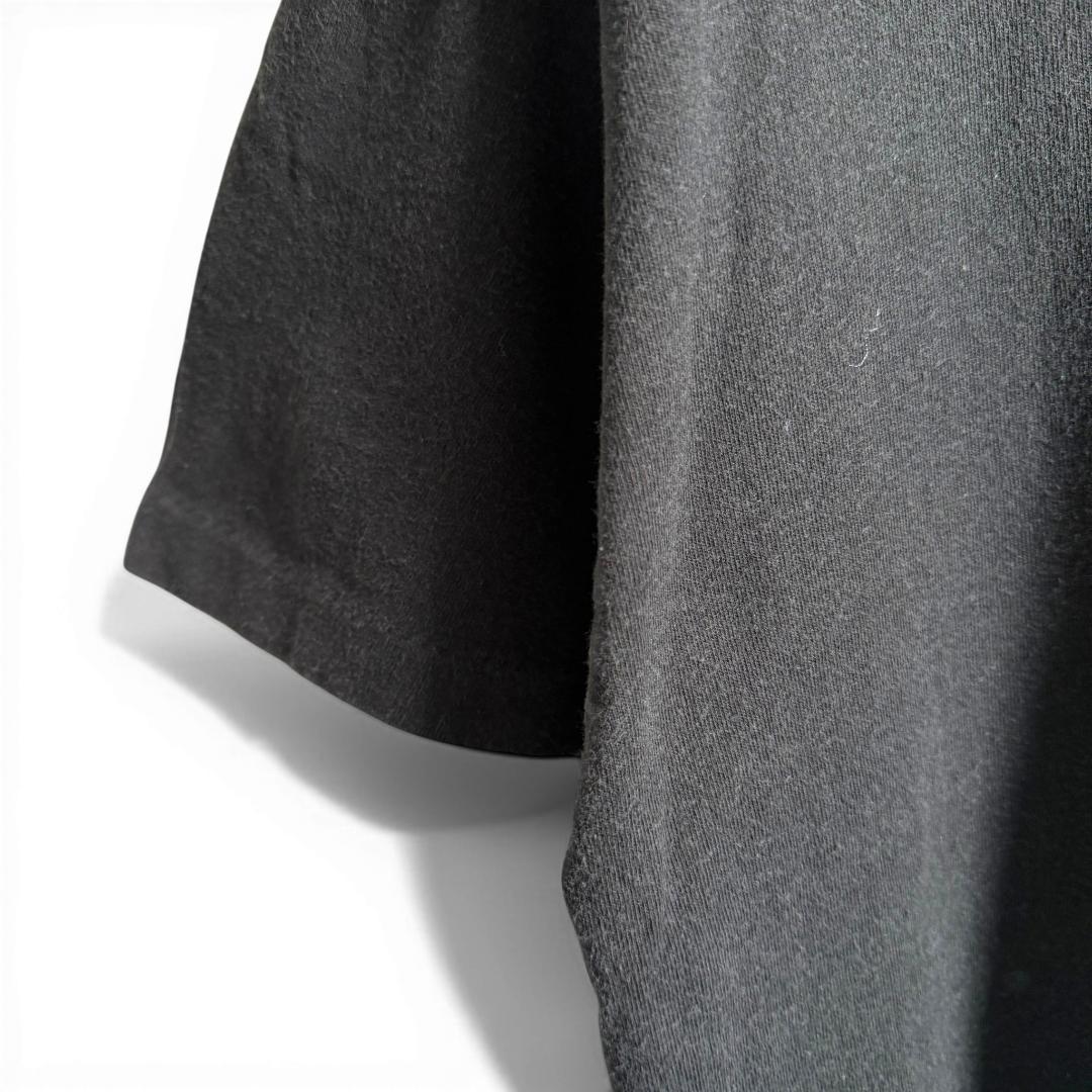 90s Hanes 黒ポケットTシャツ L G04