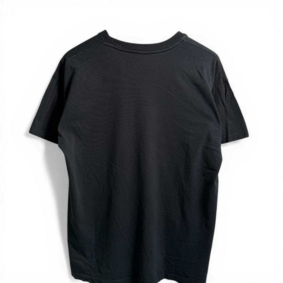 90s Hanes 黒ポケットTシャツ L G04
