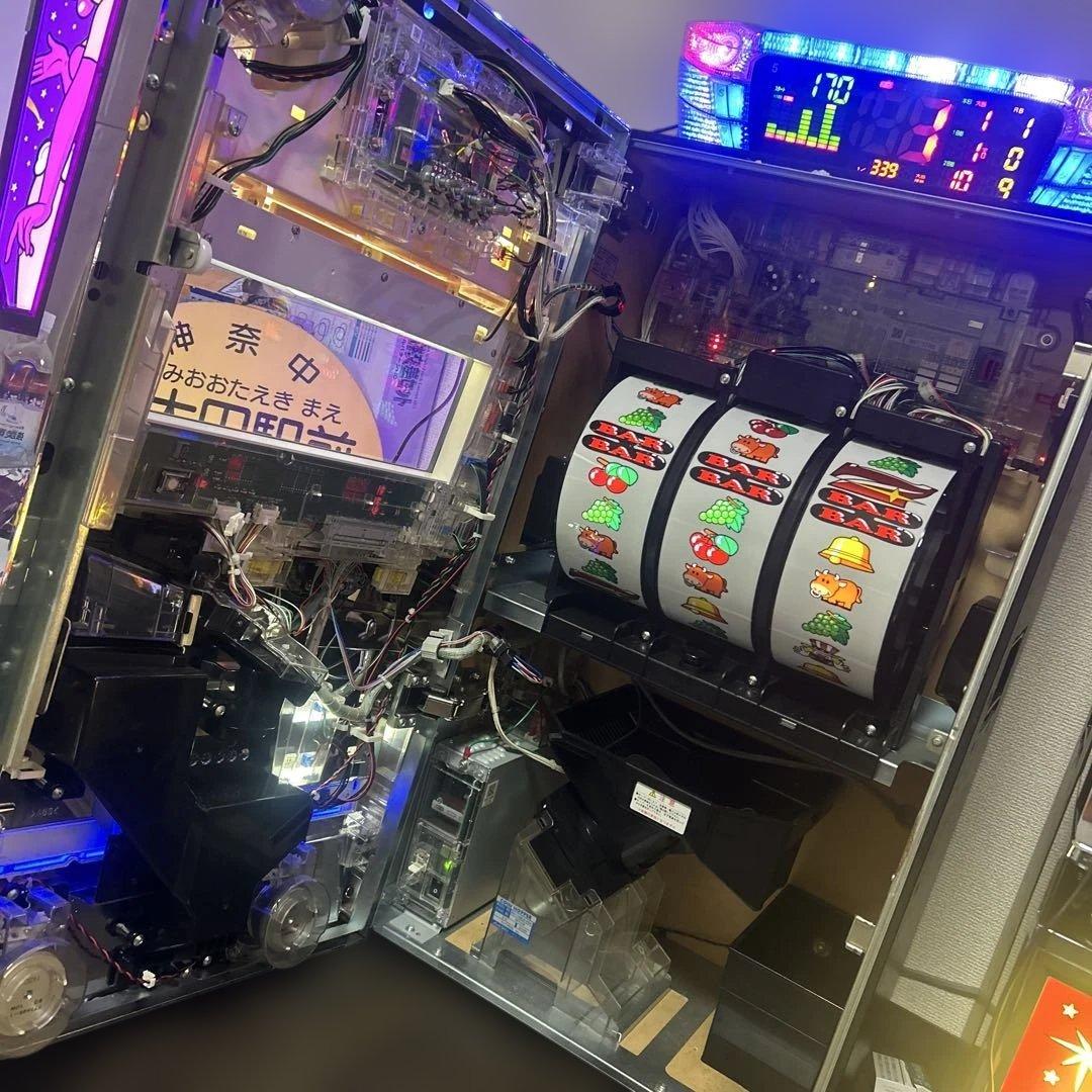 送料無料　データカウンター付き　パチスロ実機 スーパーミラクルジャグラー