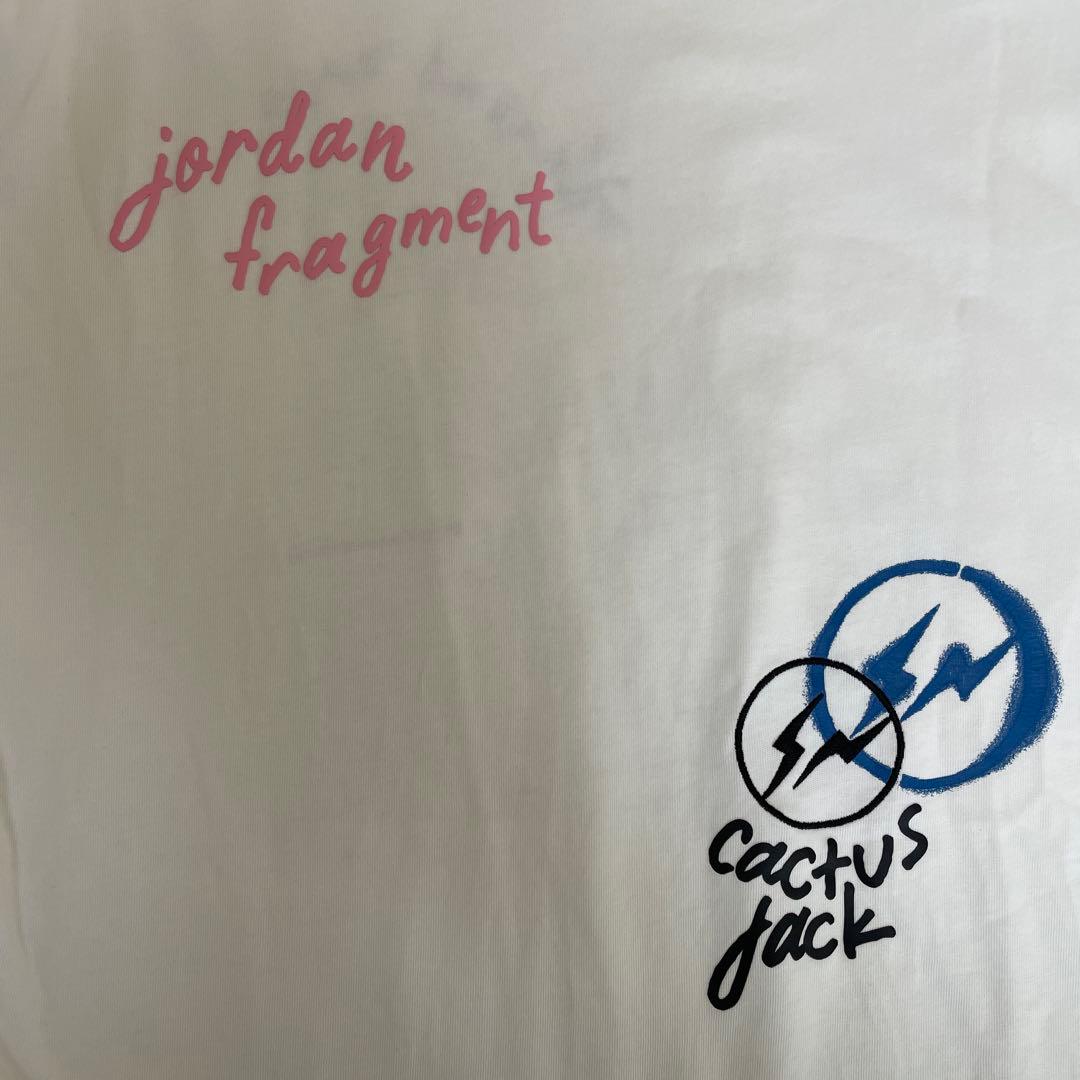 エアジョーダン トラヴィススコット フラグメント Tシャツ \"ホワイト\"