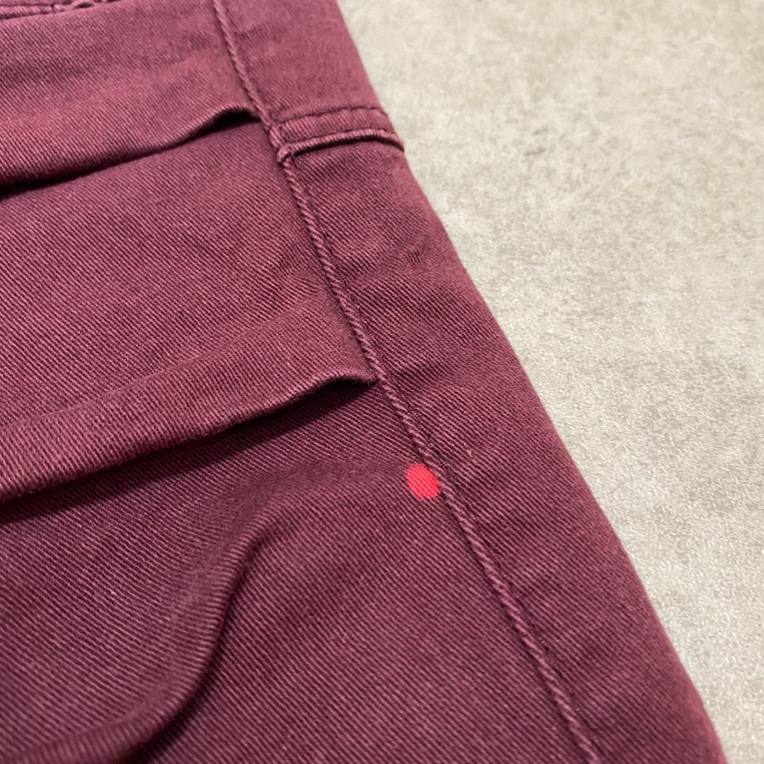 HIDEAWAYS NICOLE お兄系 ギミックy2k ボルドー フレアパンツ