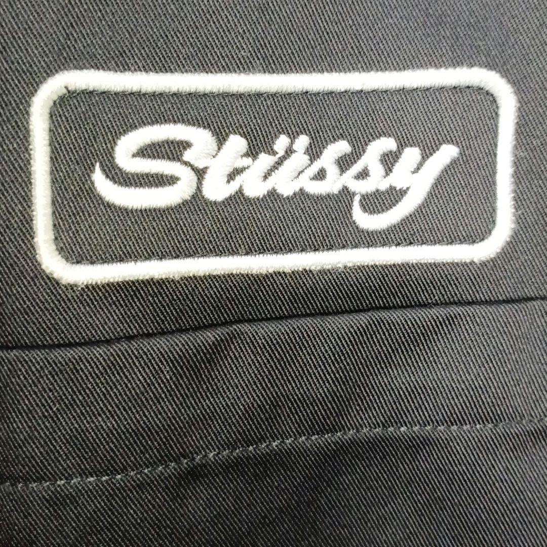 極美品■STUSSY フルジップ ブルゾン ブラック コットンジャケット