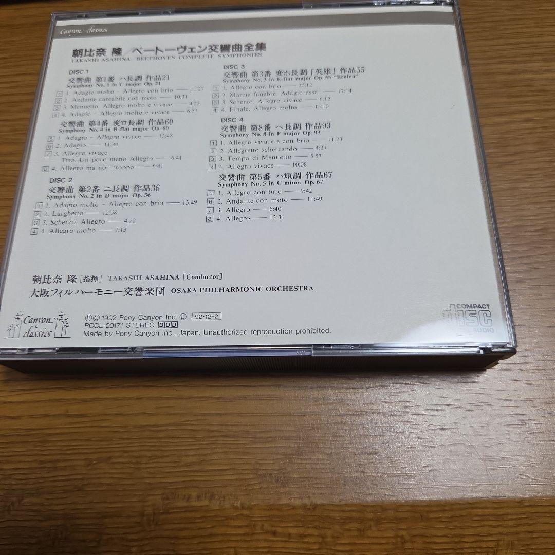 朝比奈隆指揮大フィル　ベートーヴェン 交響曲全集(1992年)