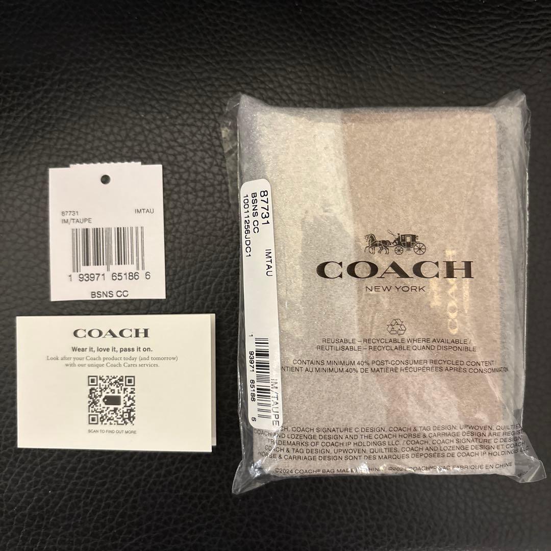 【COACH】ビジネス カード ケース　名刺入れレザーカードケース