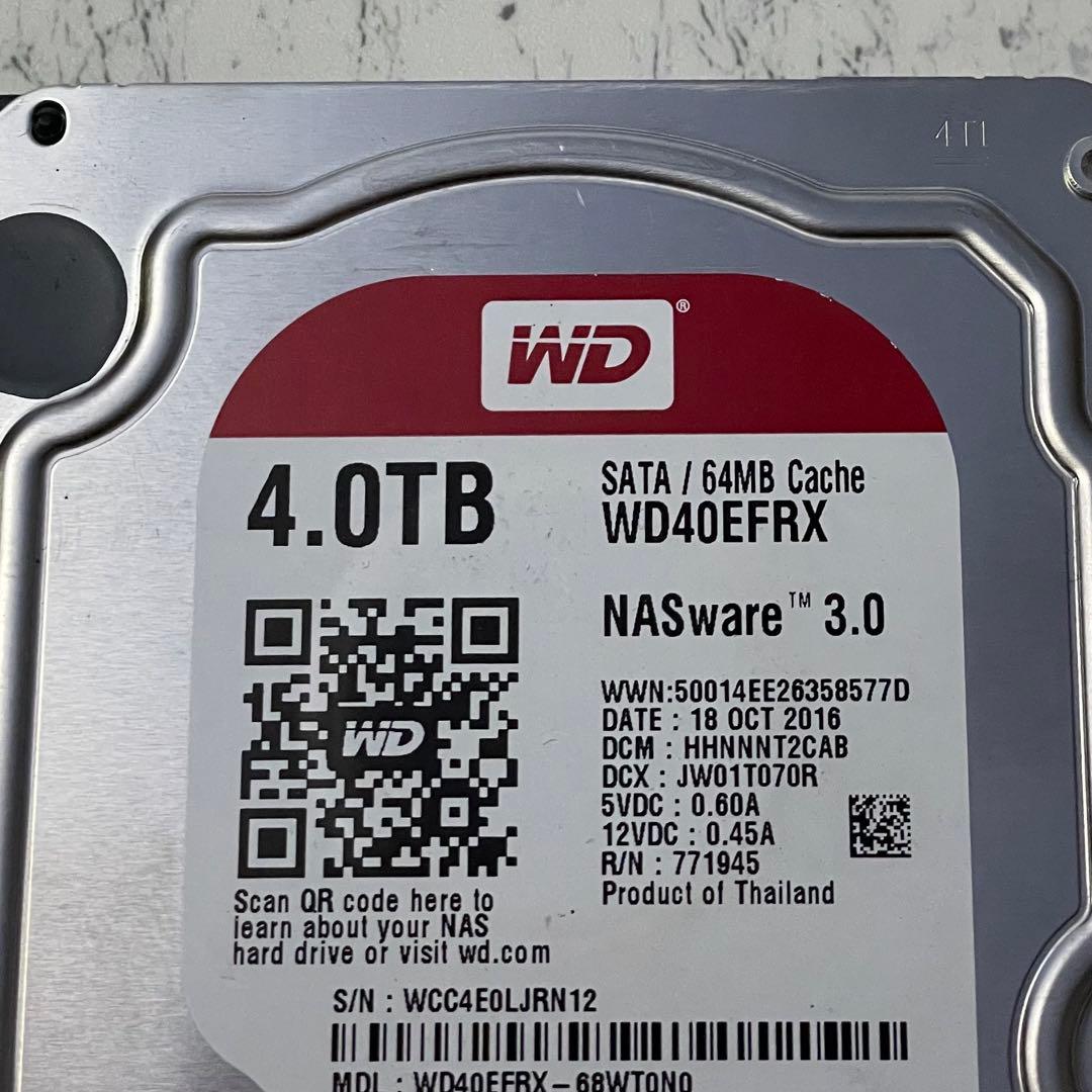 山*郎様 ♢USED♢WD Red NAS HD　4TB WD40EFRX SA