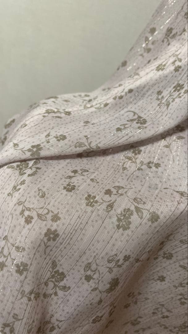 @　ME COUTUREラメドットフルールスカート　ベビーピンク