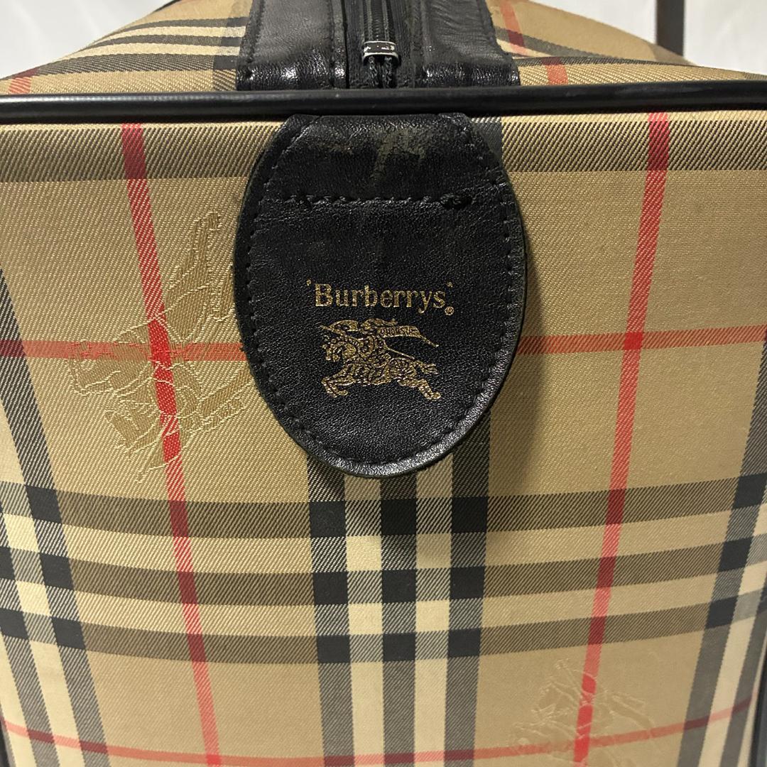 Burberrys ボストンバッグ 大容量 ノバチェック ブラック×ベージュ