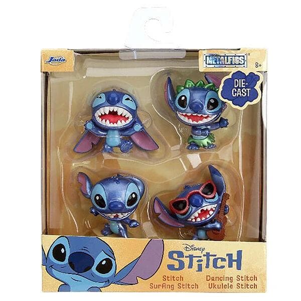 スティッチ　フィギュア　4体セット　金属製　ディズニー　映画グッズ　かわいい