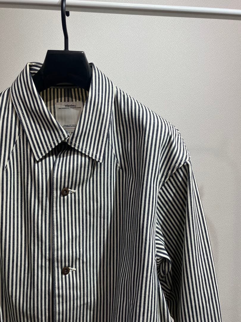 美品 visvim COVERALL HICKORY UNWASHED