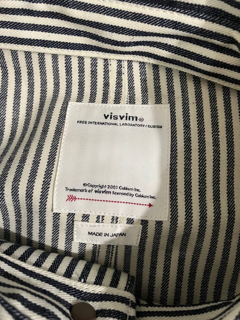 美品 visvim COVERALL HICKORY UNWASHED
