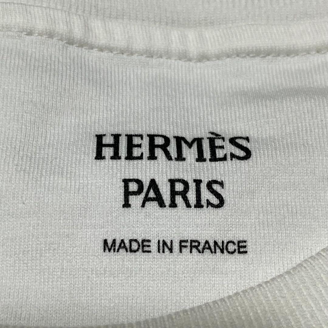 エルメス　HERMES （40） 24AW　カルトゥッシュ モール　Tシャツ　白