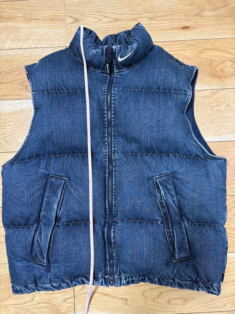 Supreme NIKE Denim Puffer Vest サイズS