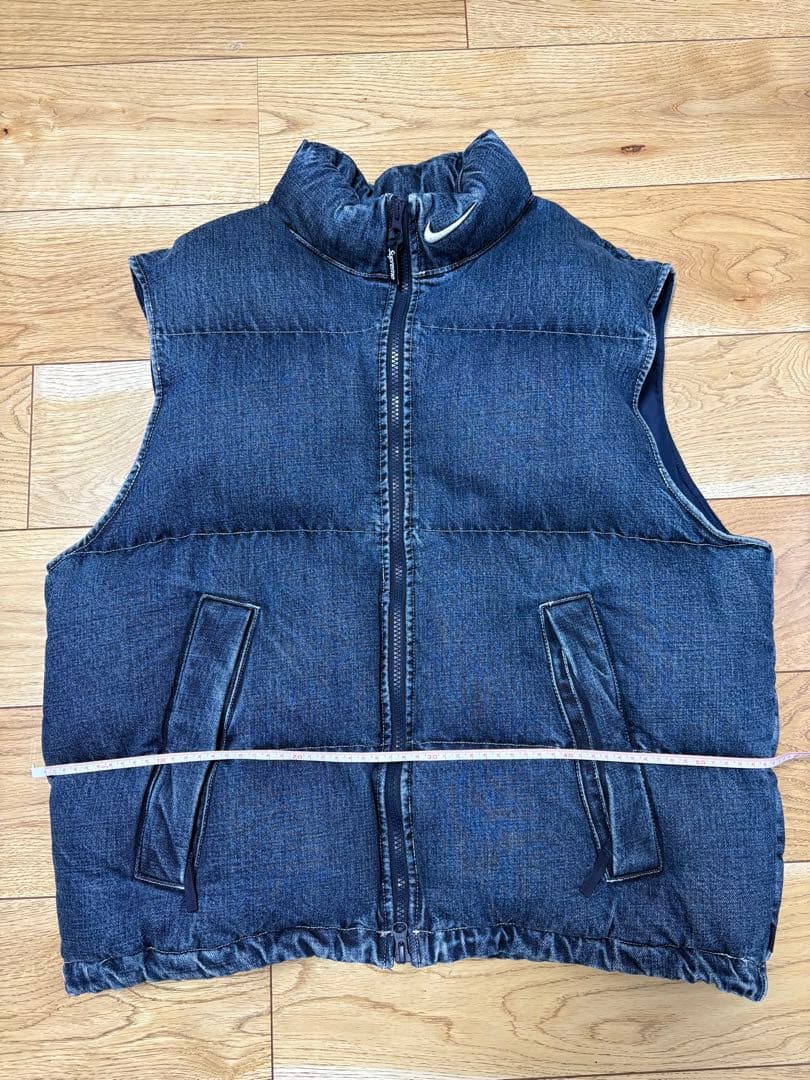 Supreme NIKE Denim Puffer Vest サイズS