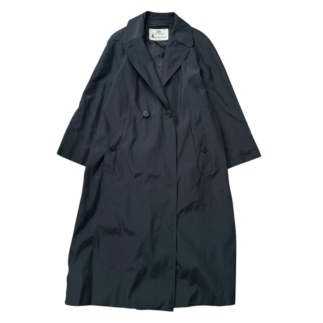 Aquascutum　シルク　トレンチコート　イングランド製　白タグ　高級