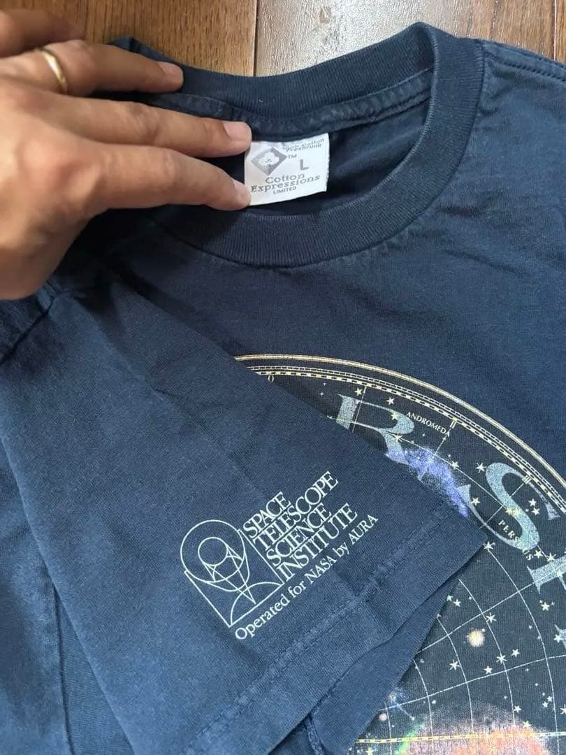 佐*奈様 NASA 宇宙グラフィック Tシャツ L ネイビー　USA製