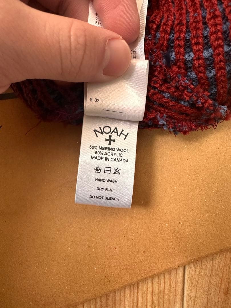 NOAH ビーニー　Tri-Color Beanie ボルドー