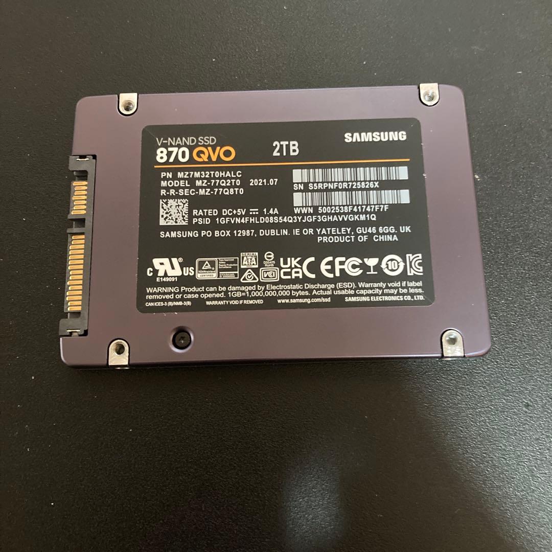 内蔵型SSD Samsung 870 EVO 2TB SSD