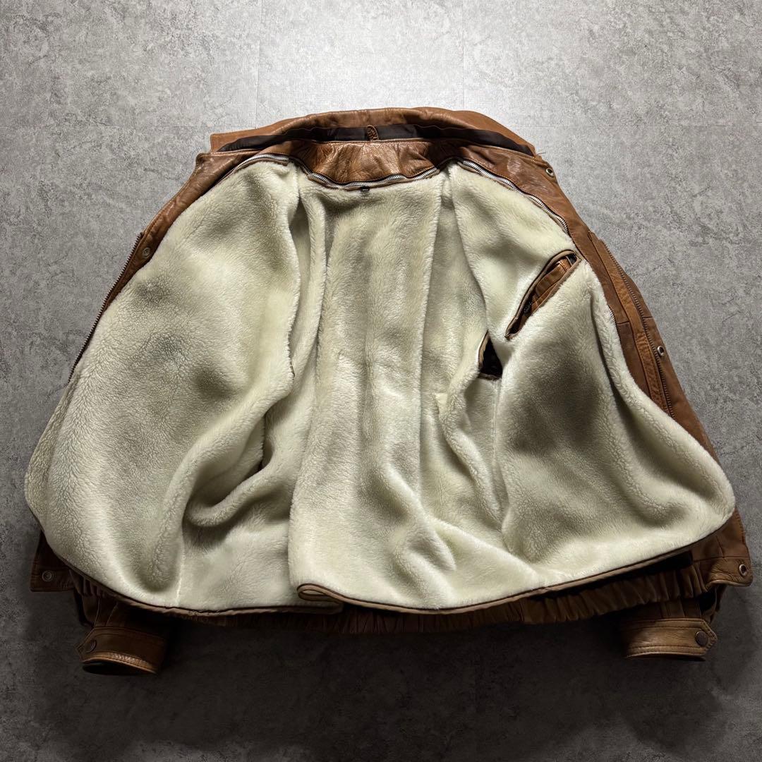 【90s vintage】type A-2 leather flight jkt
