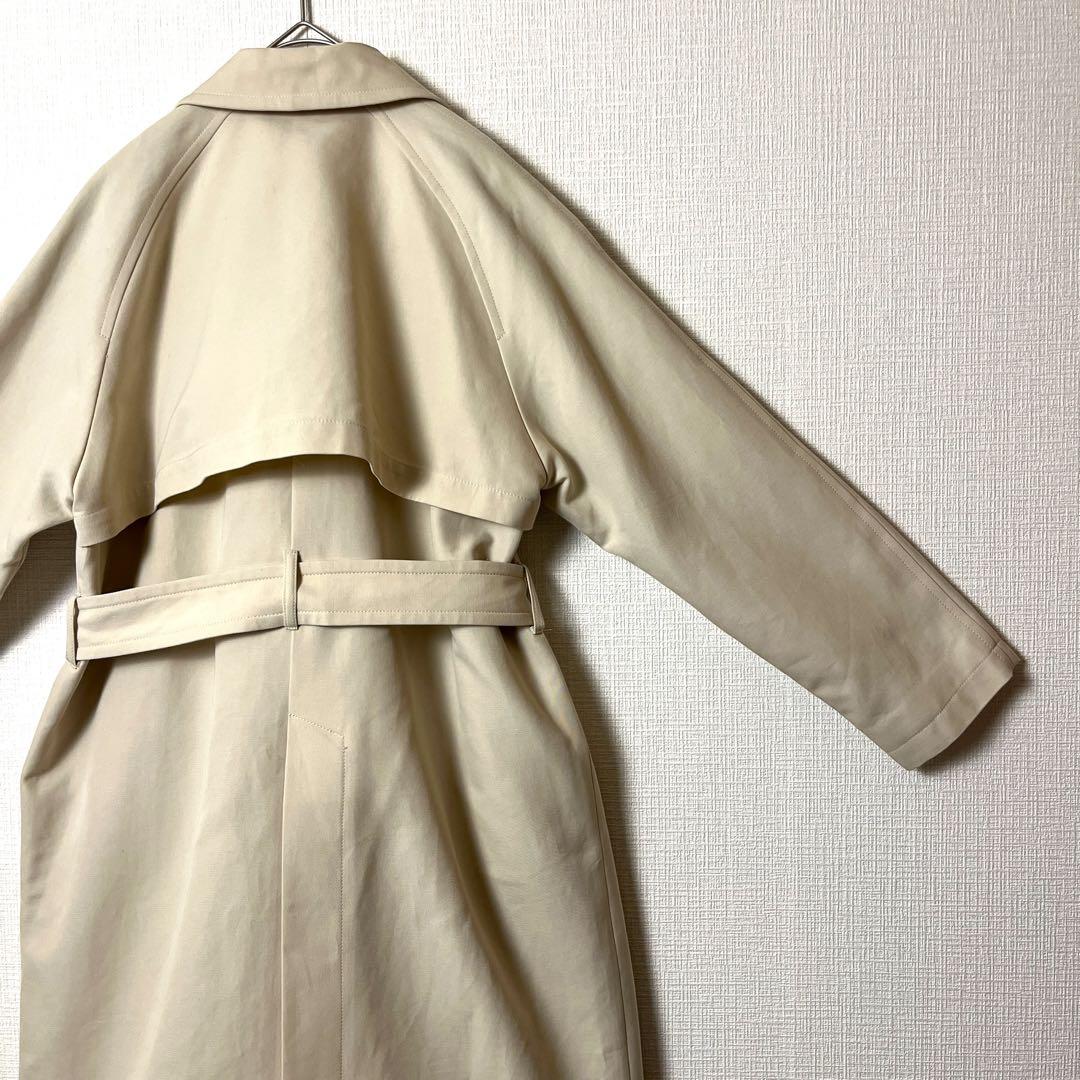 Liesse トレンチコート スプリングコート アイボリー ベルト付き コットン