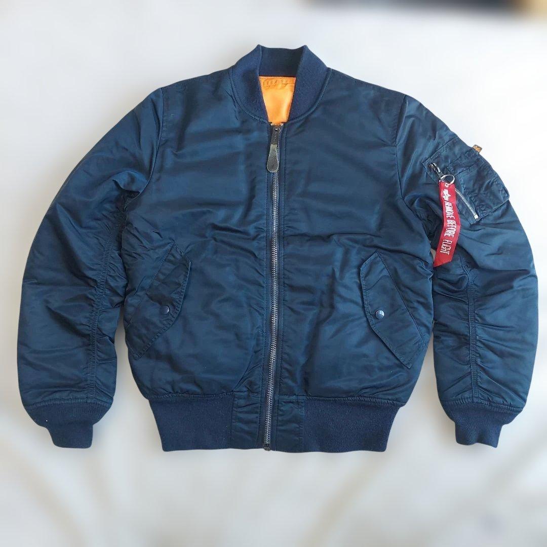 【美品】ALPHA INDUSTRIES MA-1 リバーシブル　M ネイビー